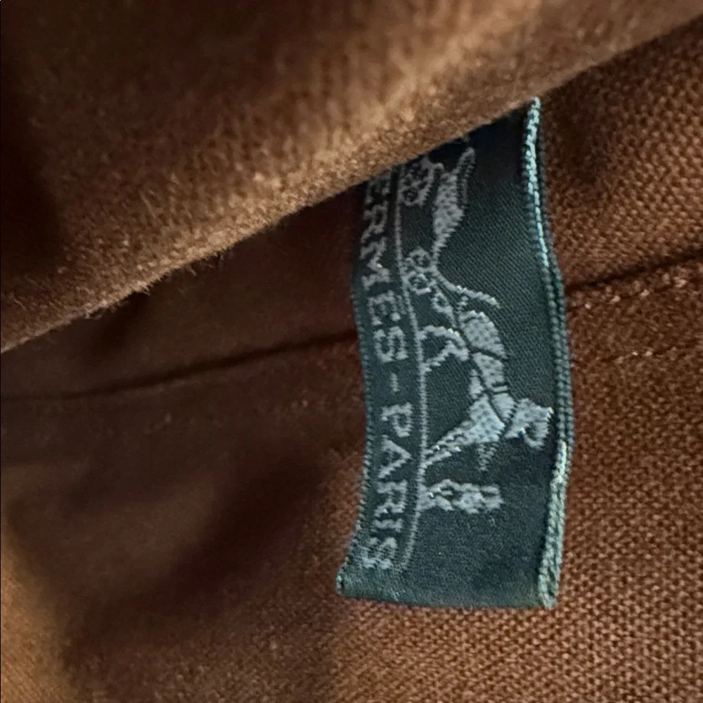 Hermes garden tote small Brown Canvas Bag Authentic! Excellent condition!